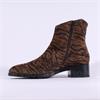 Wonders Bonjour Low Heel Ankle Boot - Brown Zebra